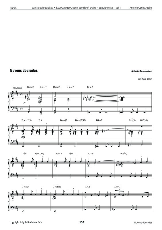 Partitura da música Núvens Douradas