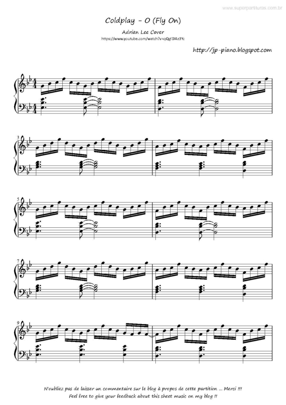 Partitura da música O (Fly On)