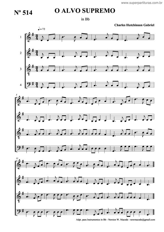 Partitura da música O Alvo Supremo v.6