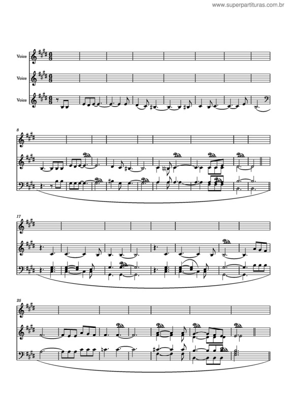 Partitura da música O Amor De Deus É Grande – Unknown Author