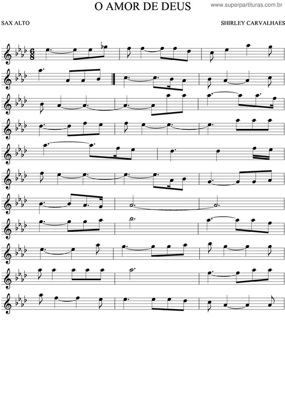 Partitura da música O Amor De Deus v.8