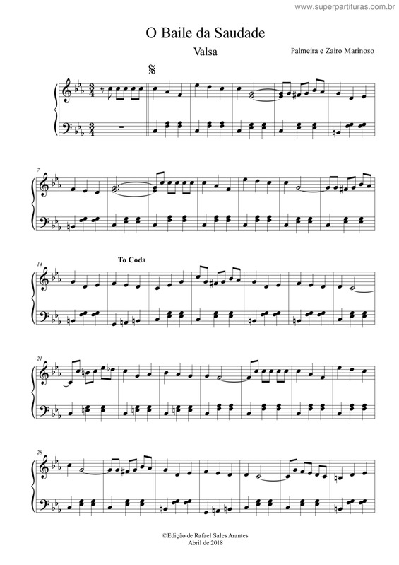 Partitura da música O Baile Da Saudade v.8