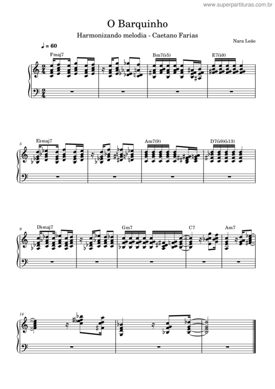 Partitura da música O Barquinho v.12