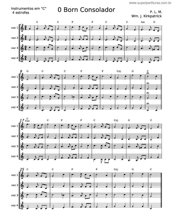 Partitura da música O Bom Consolador – Misc Tunes