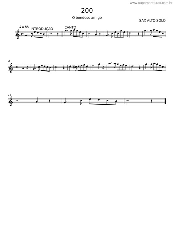 Partitura da música O Bondoso Amigo v.5