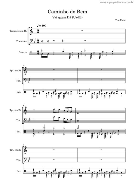 Partitura da música O Caminho Do Bem