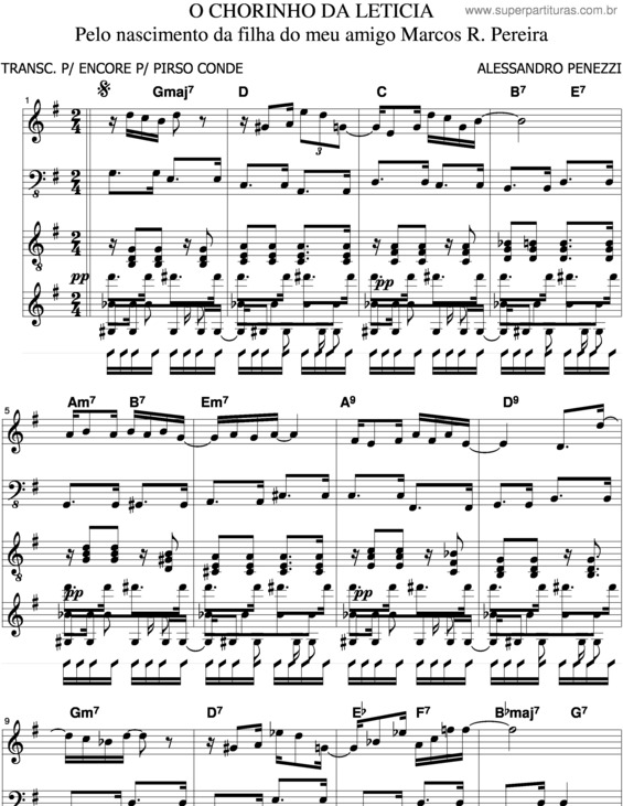 Partitura da música O Chorinho Da Leticia v.2