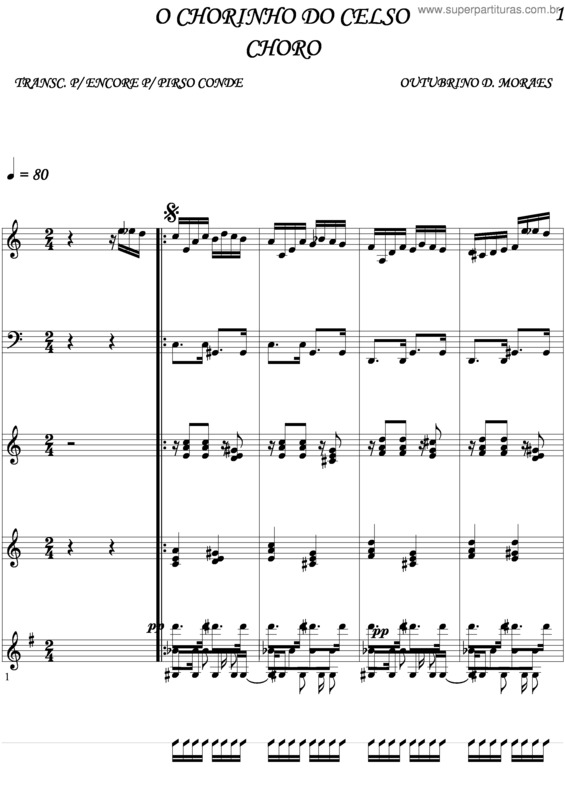 Partitura da música O Chorinho Do Celso v.2