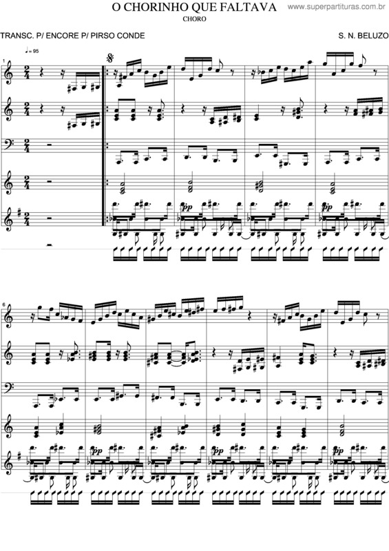 Partitura da música O Chorinho Que Faltava