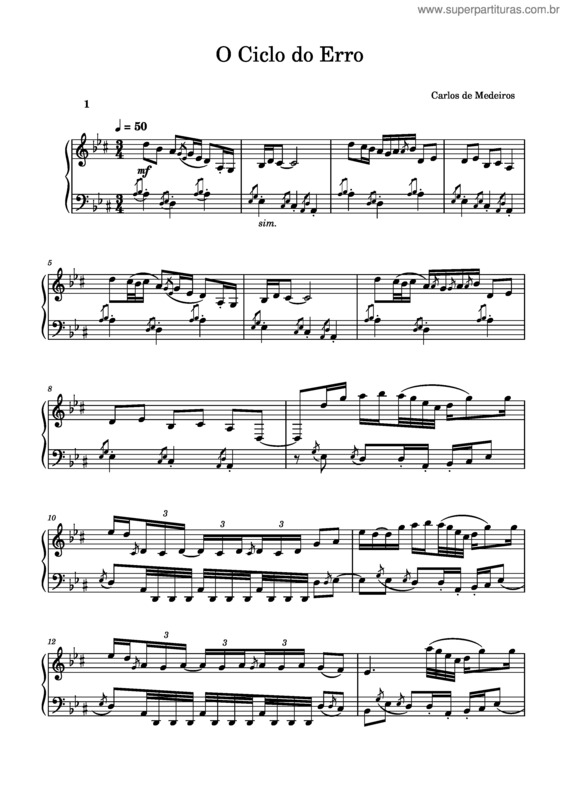 Partitura da música O Ciclo Do Erro v.2