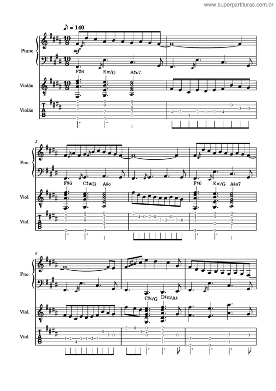 Partitura da música O Ciclo Do Erro