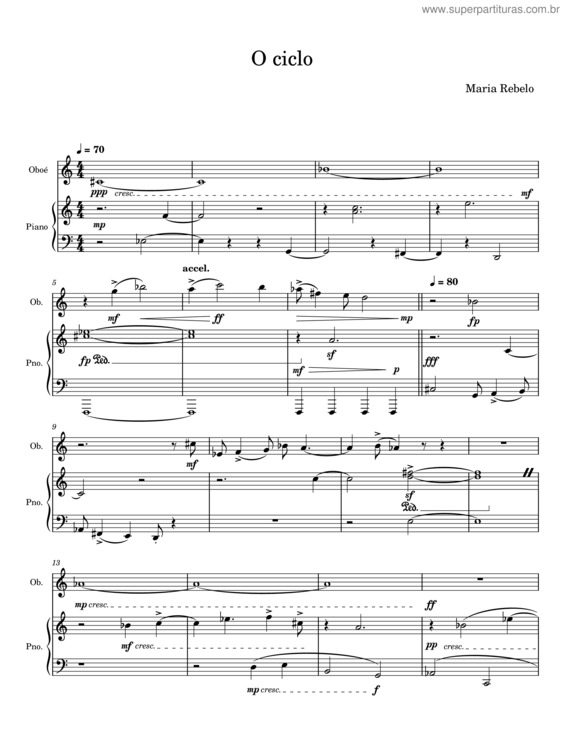 Partitura da música O Ciclo