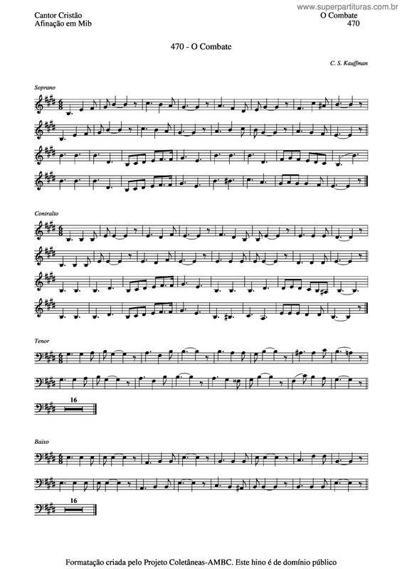 Partitura da música O Combate v.4