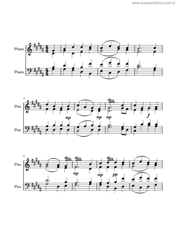 Partitura da música O Come, O Come, Emanuel – Misc Tunes O Come, O Come, Emanuel 78 – B Major