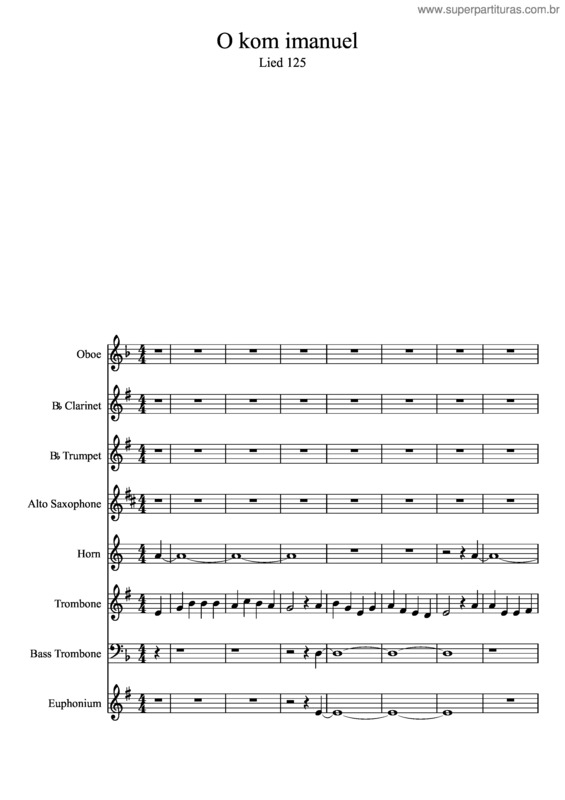 Partitura da música O Come Emanuel