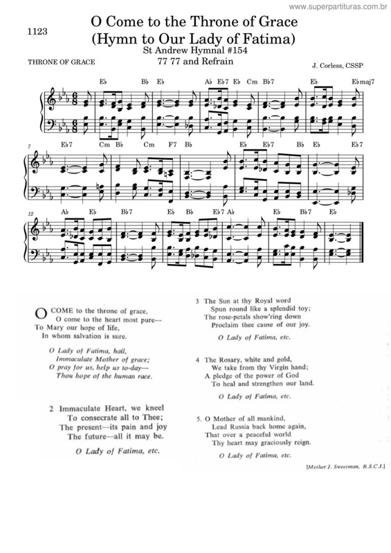 Partitura da música O Come To The Throne Of Grace