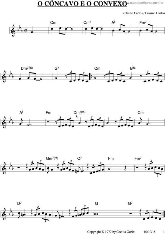 Partitura da música O Concavo E O Convexo v.2