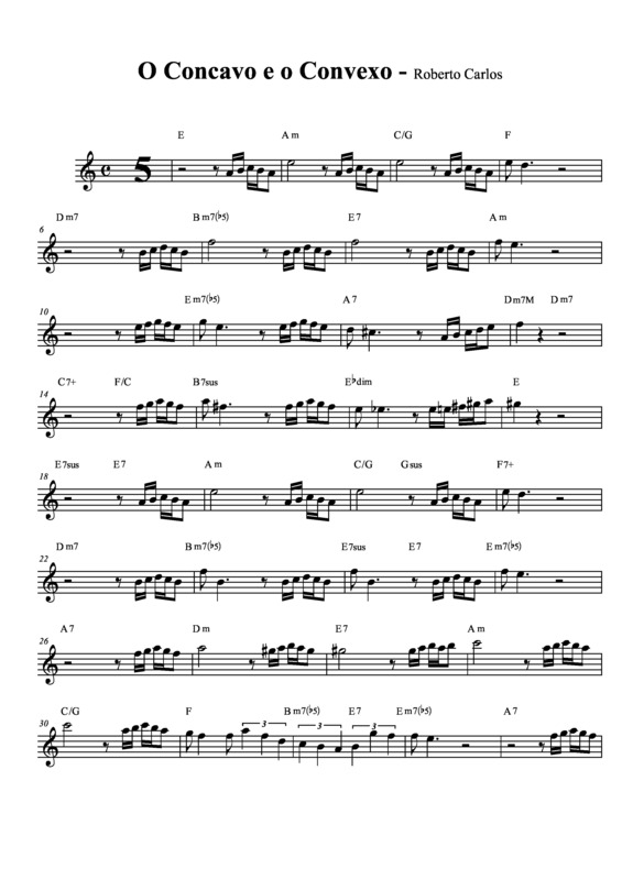 Partitura da música O Côncavo e o Convexo v.4