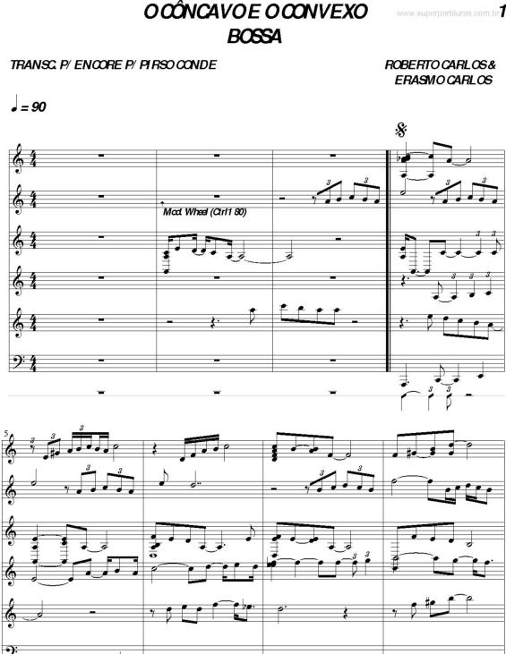 Partitura da música O Côncavo e o Convexo