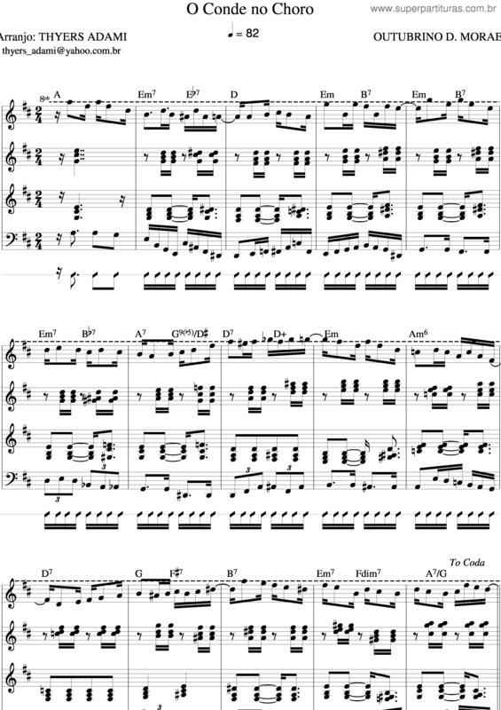 Partitura da música O Conde No Choro v.3