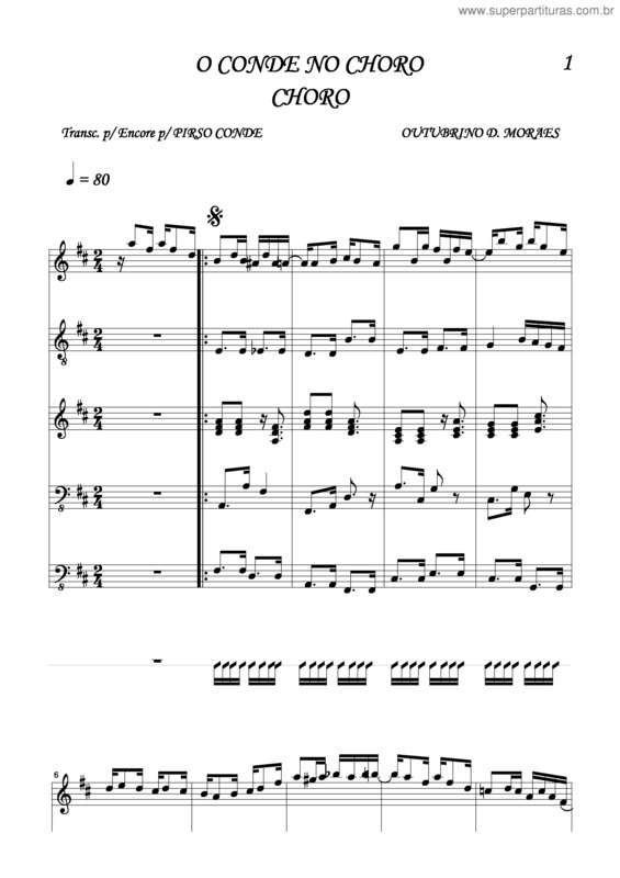 Partitura da música O Conde No Choro v.5