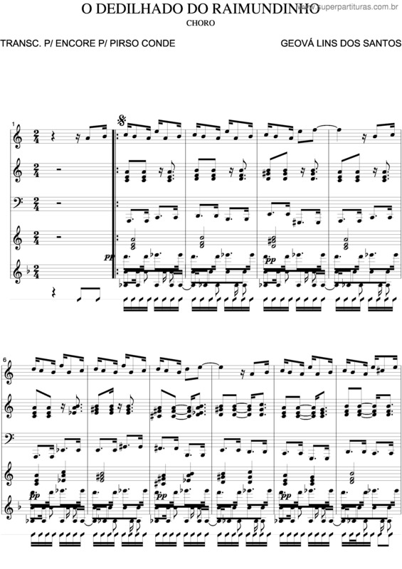Partitura da música O Dedilhado Do Raimundinho v.4