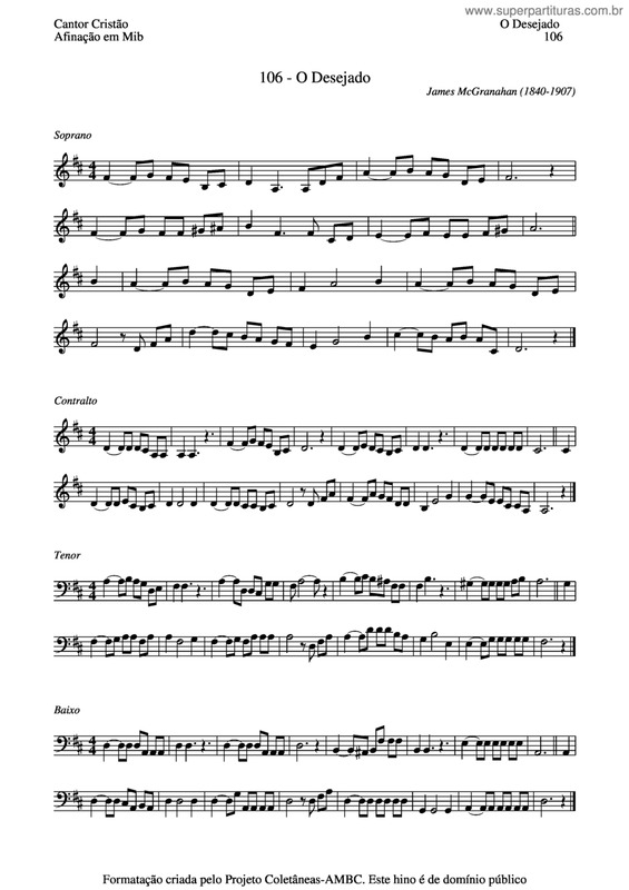 Partitura da música O Desejado v.4