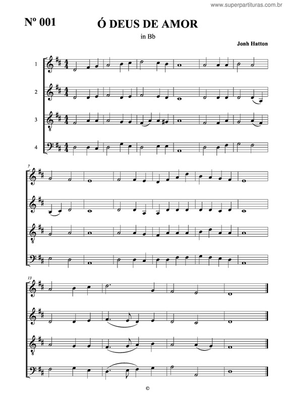 Partitura da música Ó Deus De Amor v.2