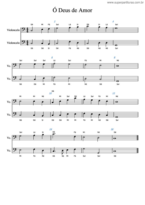 Partitura da música Ó Deus De Amor v.3
