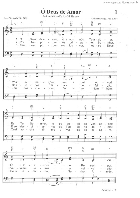 Partitura da música Ó Deus De Amor