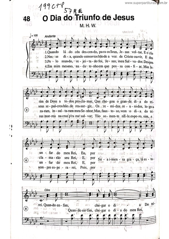 Partitura da música O Dia Do Triunfo De Jesus v.2
