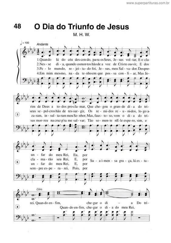 Partitura da música O Dia Do Triunfo De Jesus