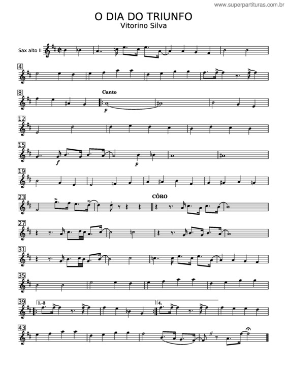 Partitura da música O Dia Do Triunfo v.3