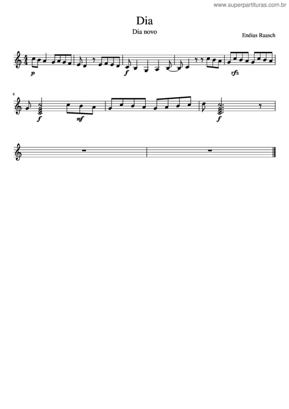 Partitura da música O Dia v.2