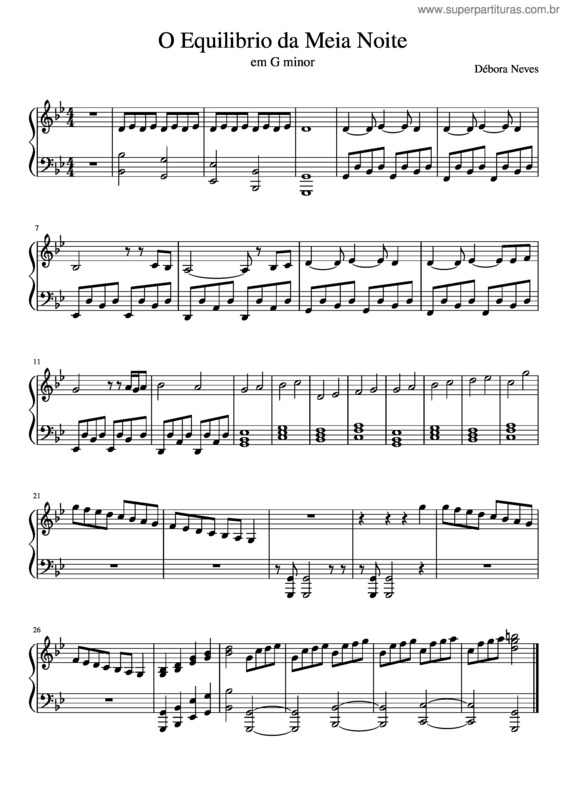 Partitura da música O Equilibrio Da Meia Noite