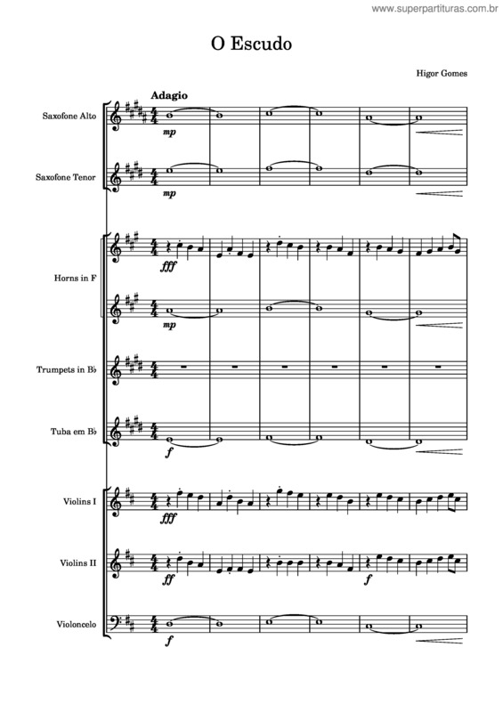 Partitura da música O Escudo + Sou Um Milagre