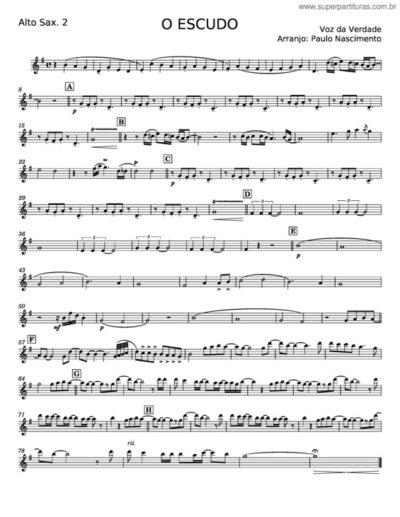 Partitura da música O Escudo – Voz Da Verdade v.10