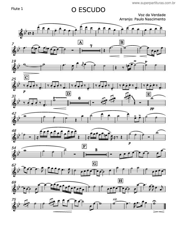 Partitura da música O Escudo – Voz Da Verdade v.13