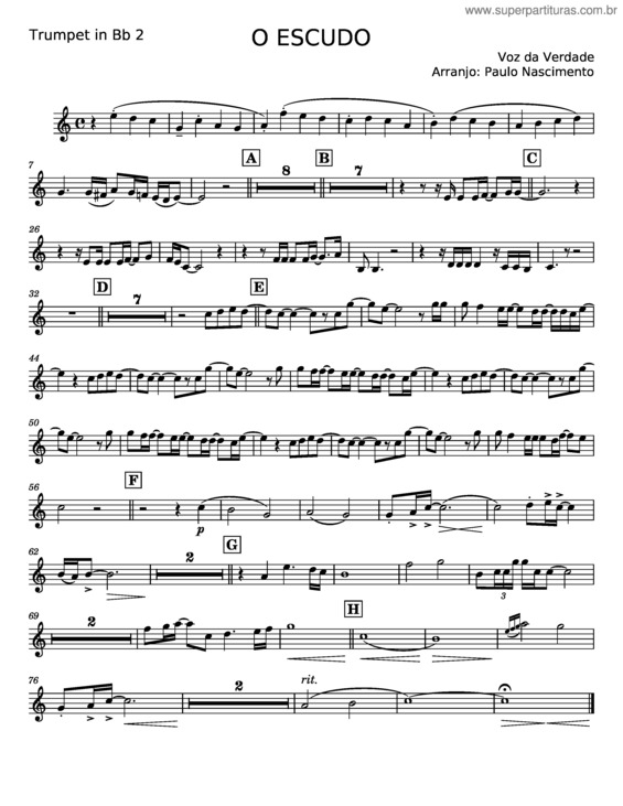 Partitura da música O Escudo – Voz Da Verdade v.16