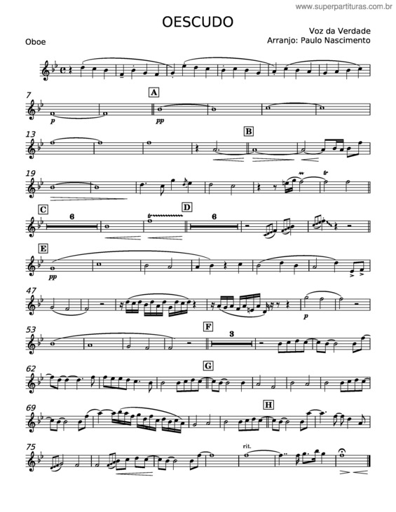 Partitura da música O Escudo – Voz Da Verdade v.19