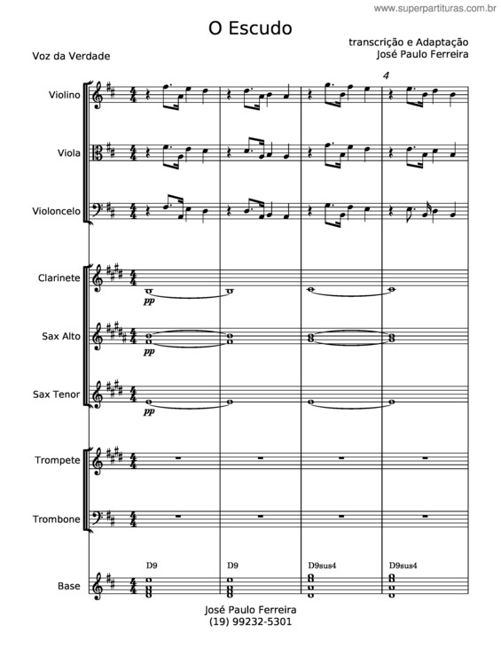 Partitura da música O Escudo – Voz Da Verdade v.2