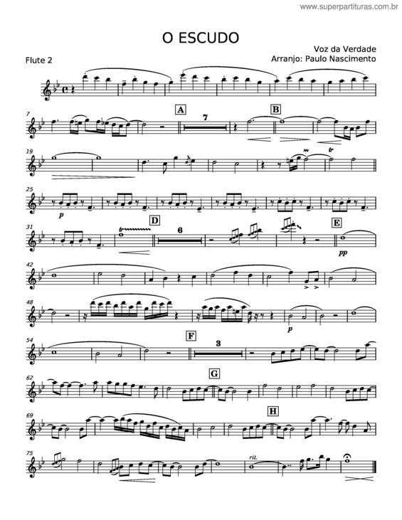 Partitura da música O Escudo – Voz Da Verdade v.20