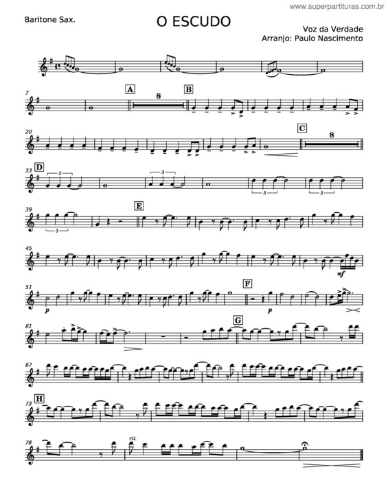Partitura da música O Escudo – Voz Da Verdade v.21