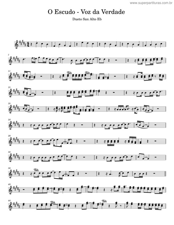 Partitura da música O Escudo – Voz Da Verdade v.22