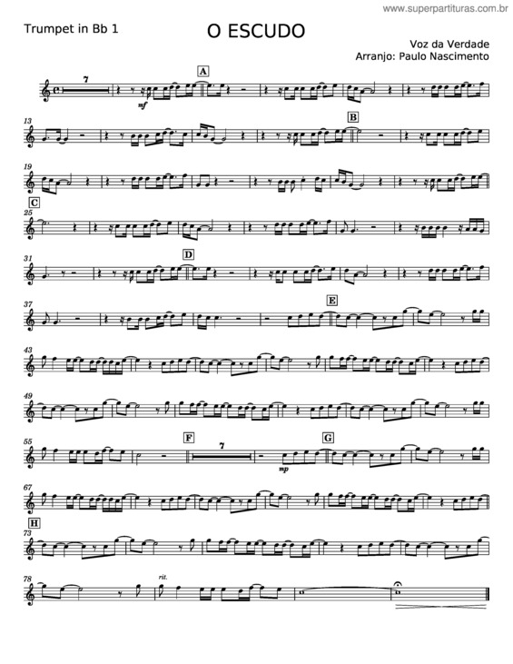 Partitura da música O Escudo – Voz Da Verdade v.4