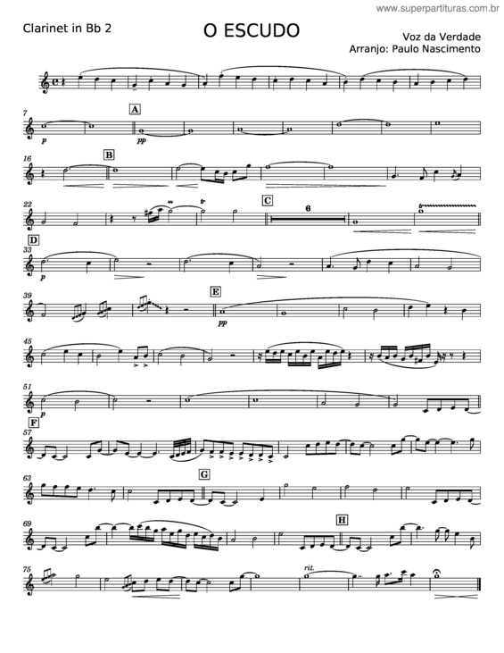 Partitura da música O Escudo – Voz Da Verdade v.9