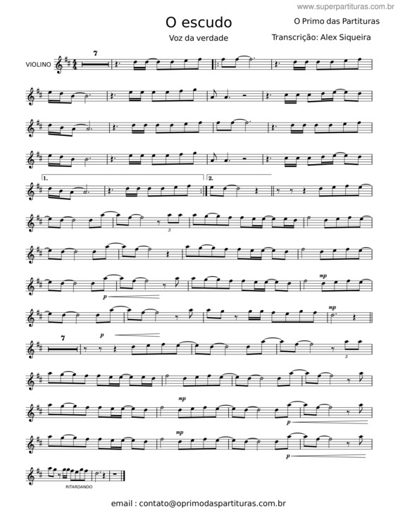 Partitura da música O Escudo v.10