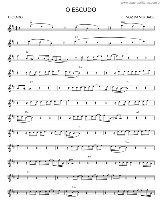 Partitura da música O Escudo v.11