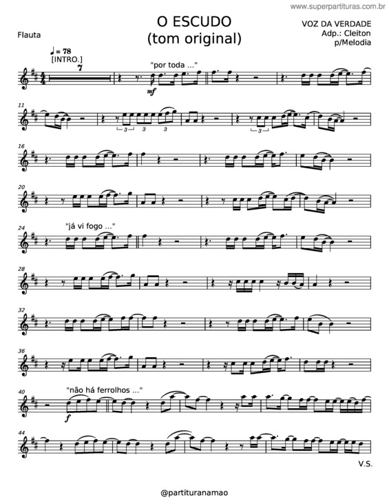 Partitura da música O Escudo v.12