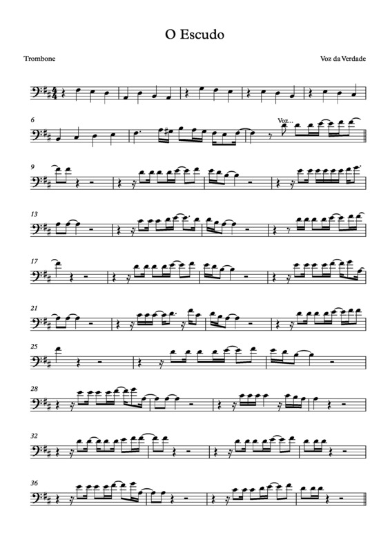 Partitura da música O Escudo v.3